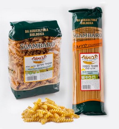 "תבואות" מציעה סדרת מוצרי פסטה אורגנית מדגנים מלאים - כוסמין ודורום