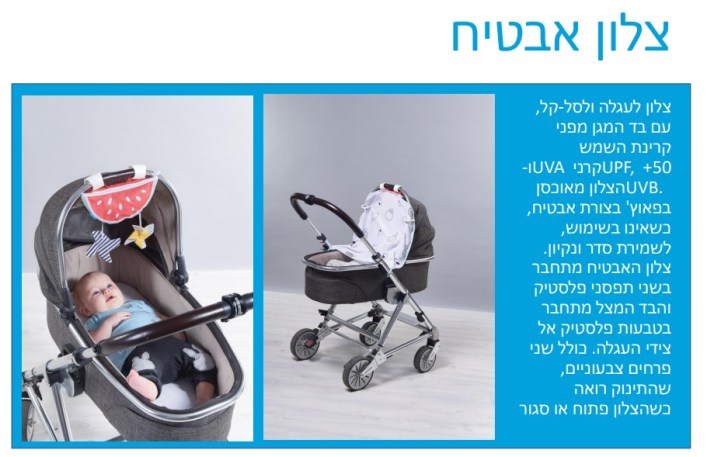 צלון לעגלה ולסל-קל של טף טויס