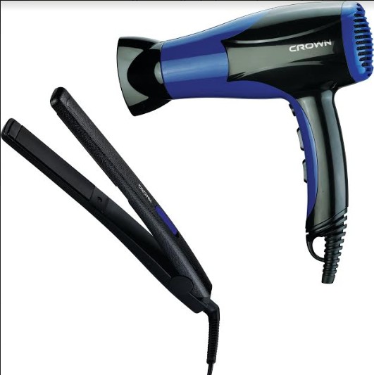 סט טיפוח שיער של CROWN  מחליק ומייבש – CRD123 ב-89 ₪