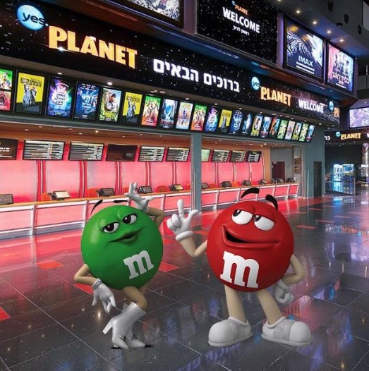 מרס ישראל משיקה אריזת Sharing  של M&M בטעמים נבחרים ההשקה תלווה בשיתוף פעולה של המותג עם רשת בתי הקולנוע YES PLANET