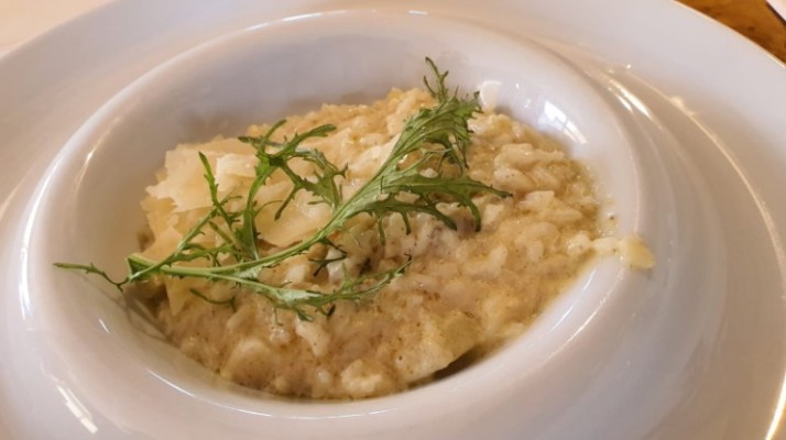 ריזוטו ארטישוק מסעדת טיביס של שף חיים טיבי בחוות ורד הגליל